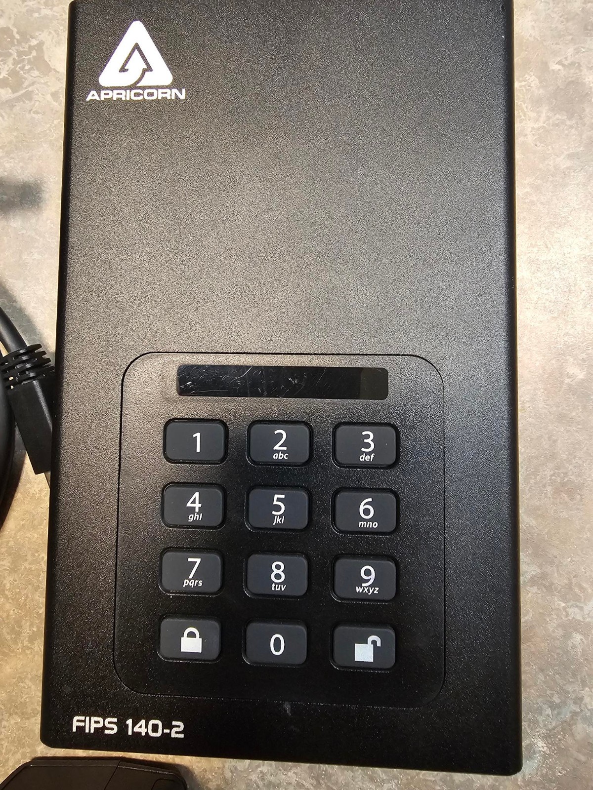 Apricorn Aegis Padlock ADT-3PL256F-8000 Encrypted External Desktop Hard Drive