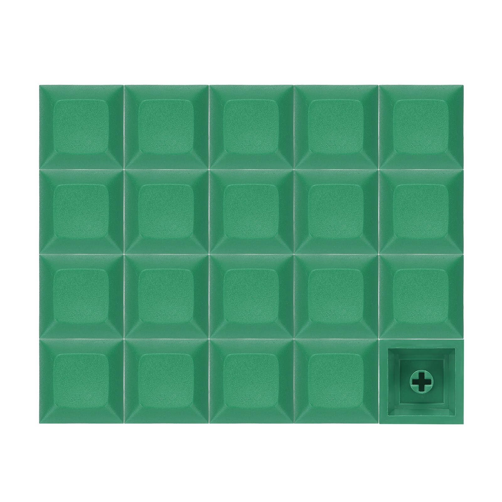 20 Pcs PBT Keycap Set DSA Mechanical Numeric Keypads for Keyboard, Grass Green