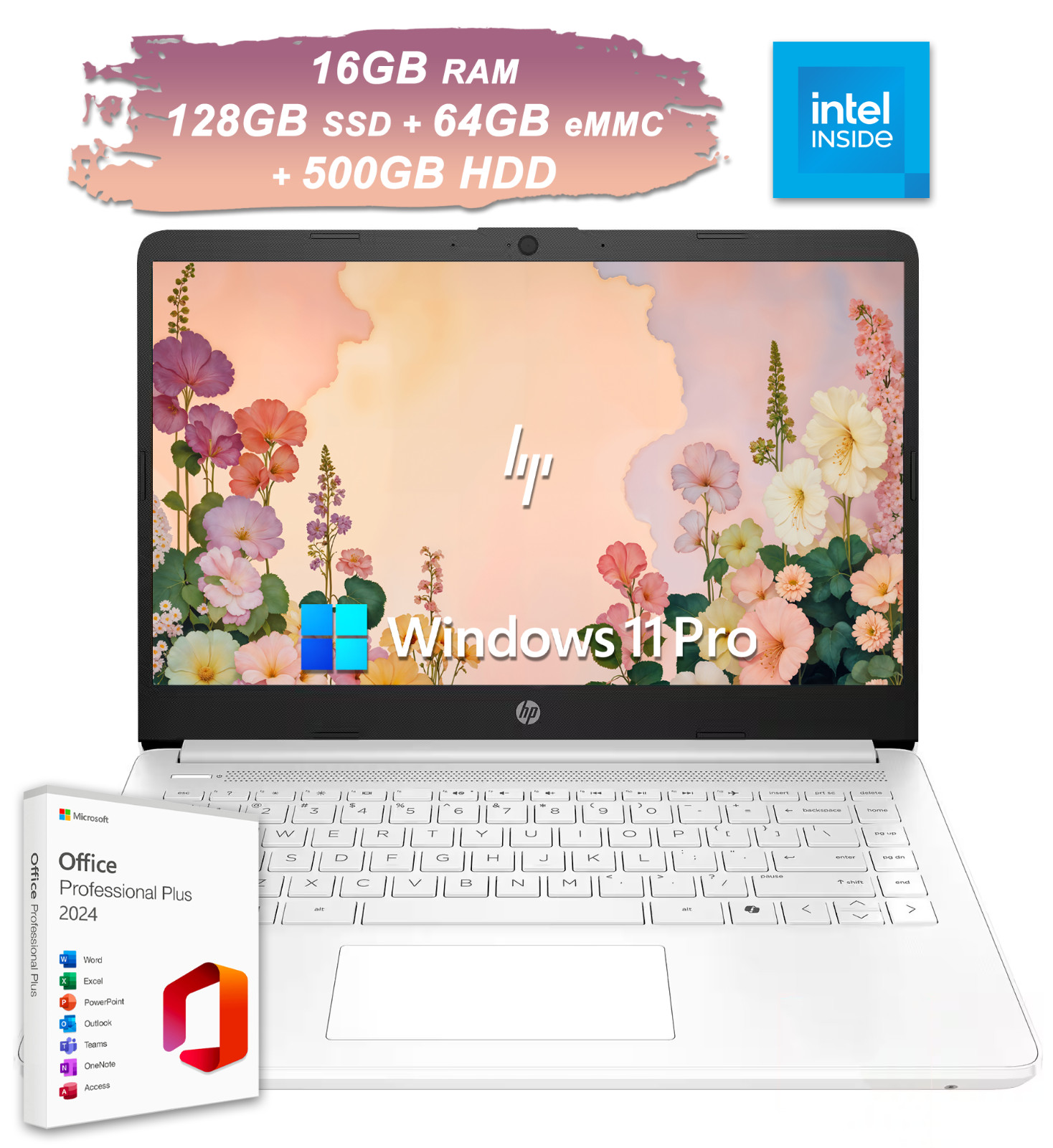 2026 HP Slim Laptop Computer 14 Intel CPU 16GB RAM 692GB Storage Office 2024 Pro