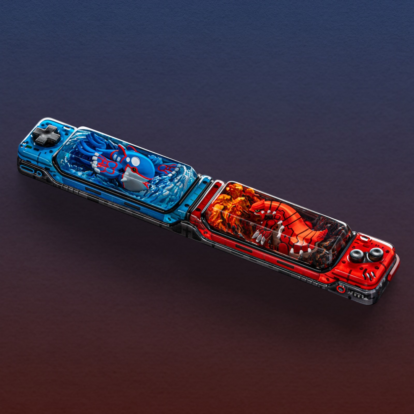 S-Craft Artisan Pokemon Spacebar Keycap -Groudon vs Kyogre- New/Unused/Unmounted