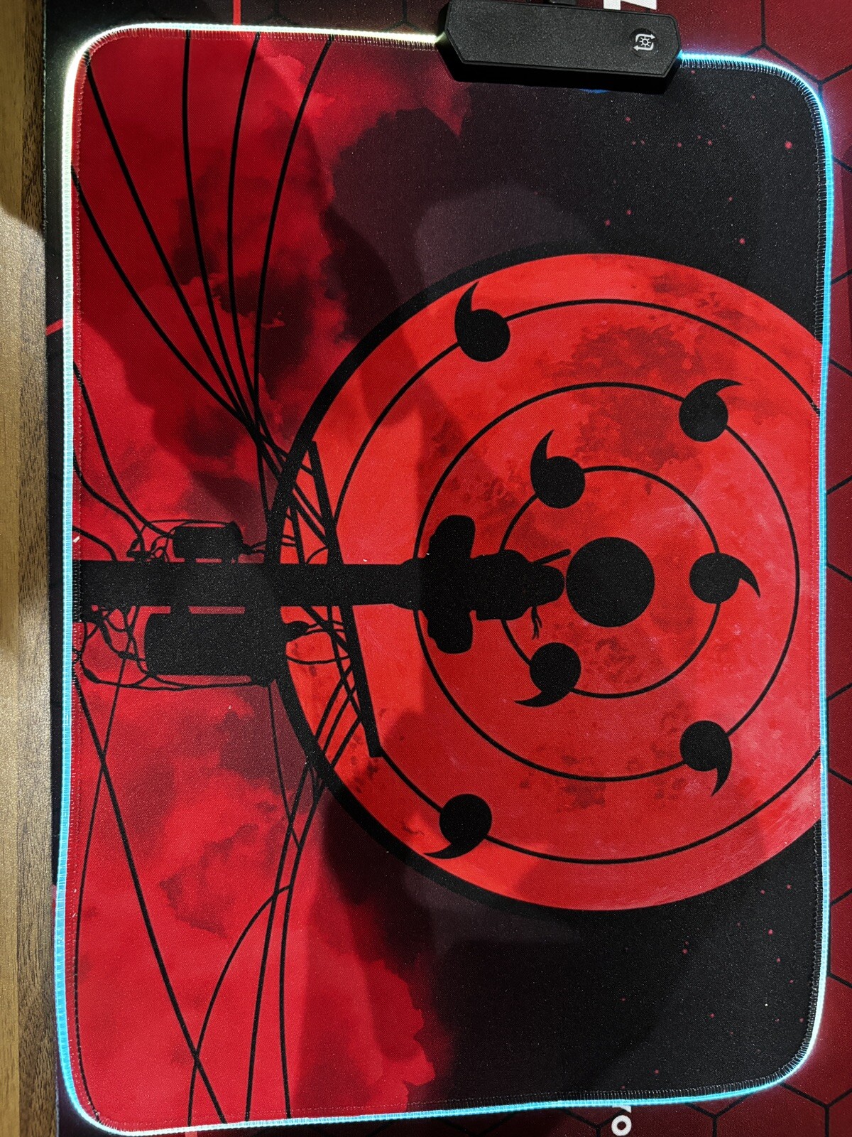 RGB Naruto Mouse Pad, XXL Gaming Mat, itachi uchiha, sasuke, sharingan, rinnegan
