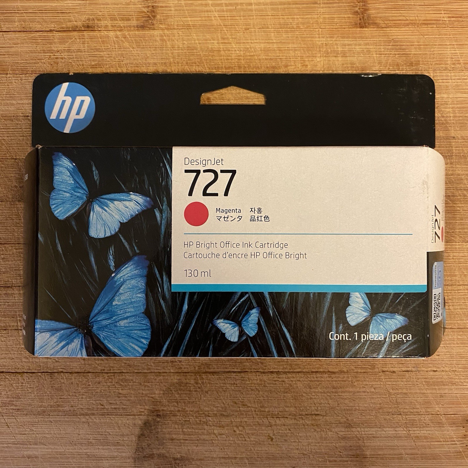 HP 727 Magenta DesignJet Ink Cartridge 130ml B3P20A Genuine OEM New JUN-25