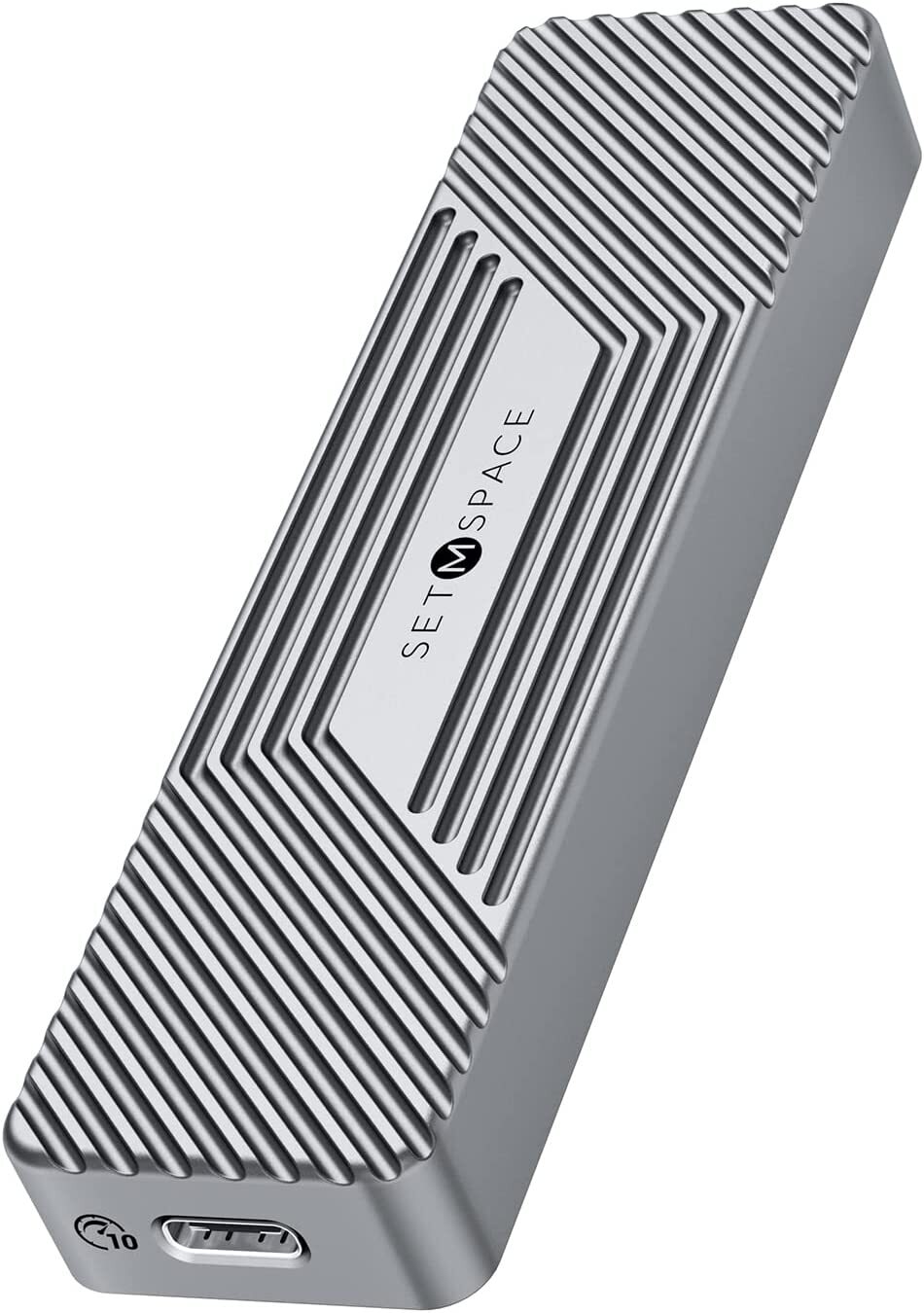 SETMSPACE M.2 NVME SSD Hard Drive Enclosure Adapter W/ UASP USB 3.2 Gen 2 10Gbps