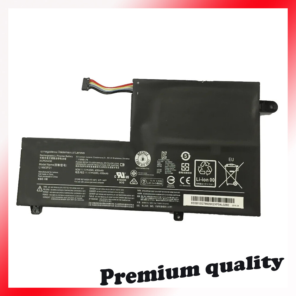 Laptop Battery L14M3P21 For Lenovo Flex 3-1480 Series 14" 11.1V 4050mAh 45Wh