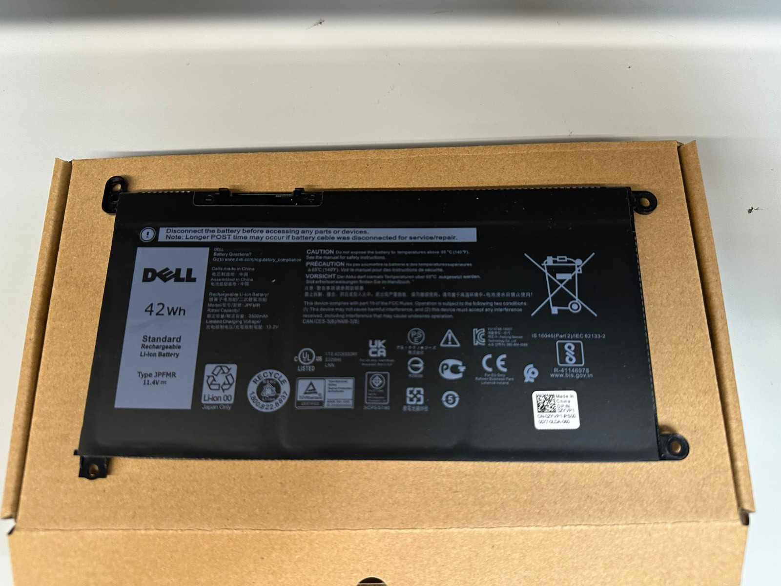 Genuine NEW JPFMR Battery for Dell Chromebook 3100 3400 2-in-1 5488 5493 5593
