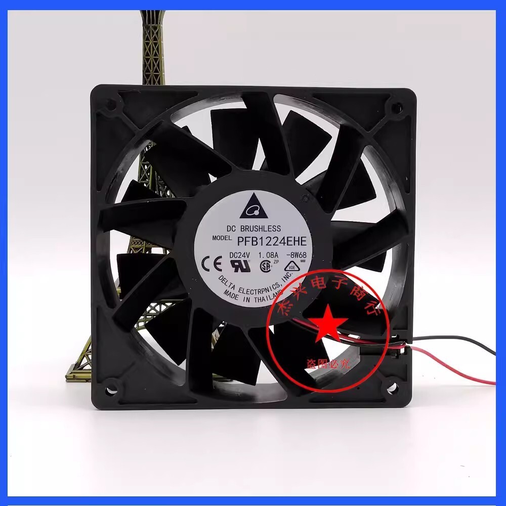Delta PFB1224EHE 12038 24V 1.08A 12CM 2-Wire Inverter Cooling Fan