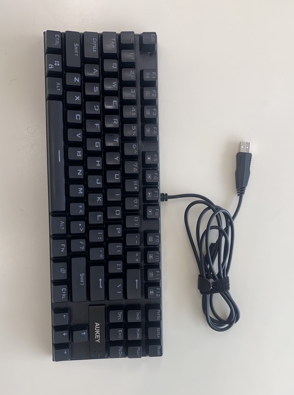 Aukey Gaming KM-G9 KMG9 TKL Compact 87-Key Mechanical Computer Keyboard