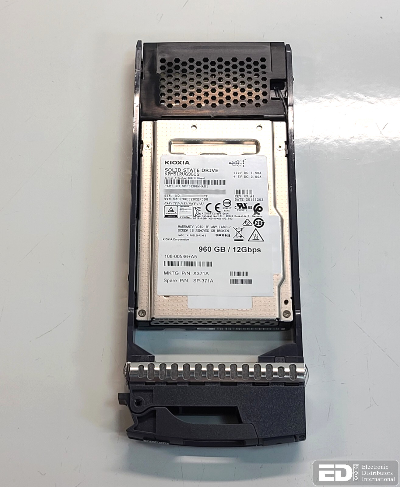 KIOXIA/Toshiba KPM51RUG960G 960GB 2.5" SAS 12.0Gb/s SSD NETAPP 520 Byte Format