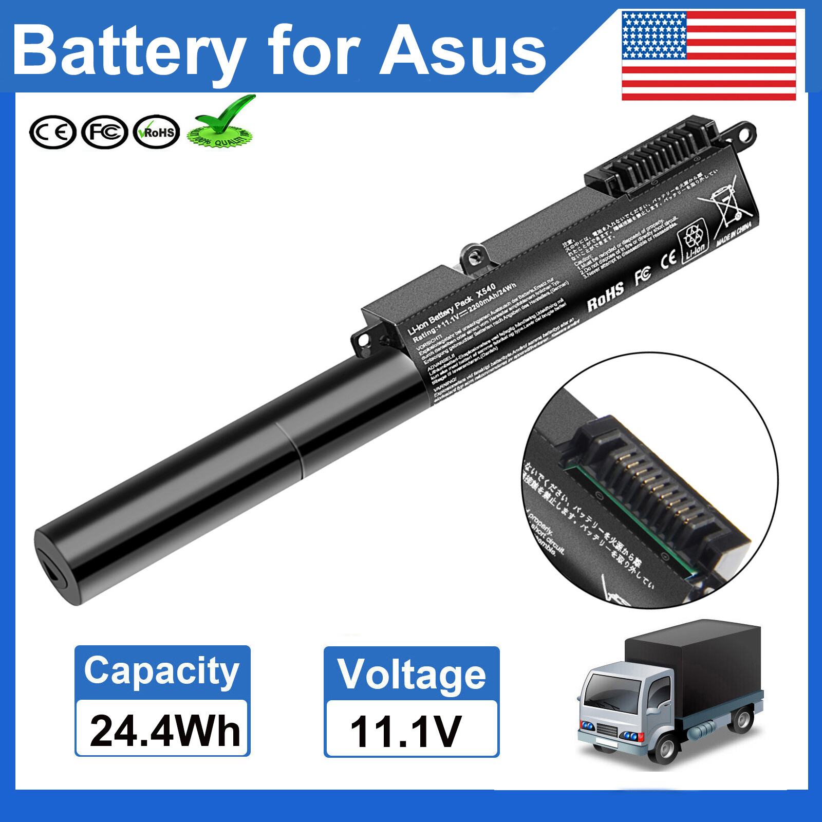 A31N1519 Battery For ASUS X540 X540S X540LA X540SA X540SC R540SA 3ICR19/66 11.1V