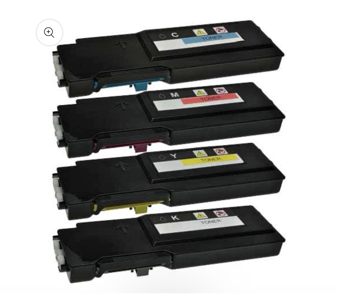 Set of 4 Compatible 2660 High Yield Toner Cartridges for Dell C2660dn C2665dnf