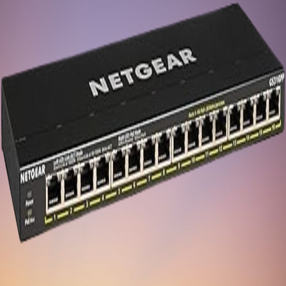 NETGEAR GS316PP 16-Port PoE+ Unmanaged Switch, 183W, Fanless