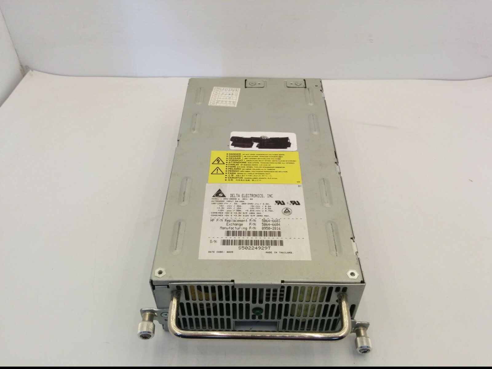 DELTA ELECTRONICS DPS-300HB POWER SUPPLY, 300W