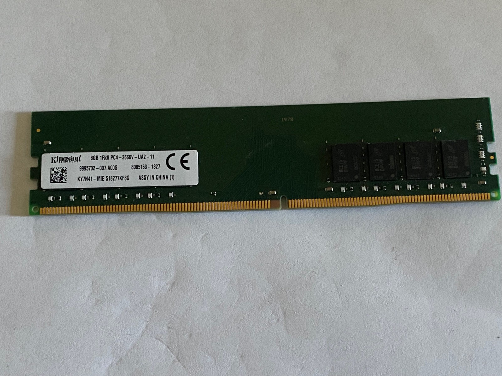 Kingston KY7N41-MIE S18277KF8G 8GB PC4-2666V DDR4 Desktop Ram