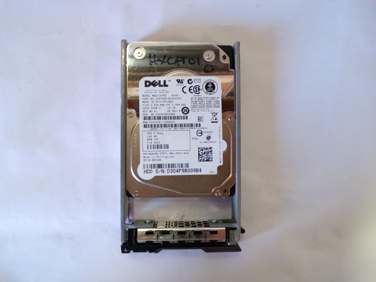 Dell W328K 146GB 2.5" SAS2 6GB/s 15K 16MB HDD MBE2147RC (J184)