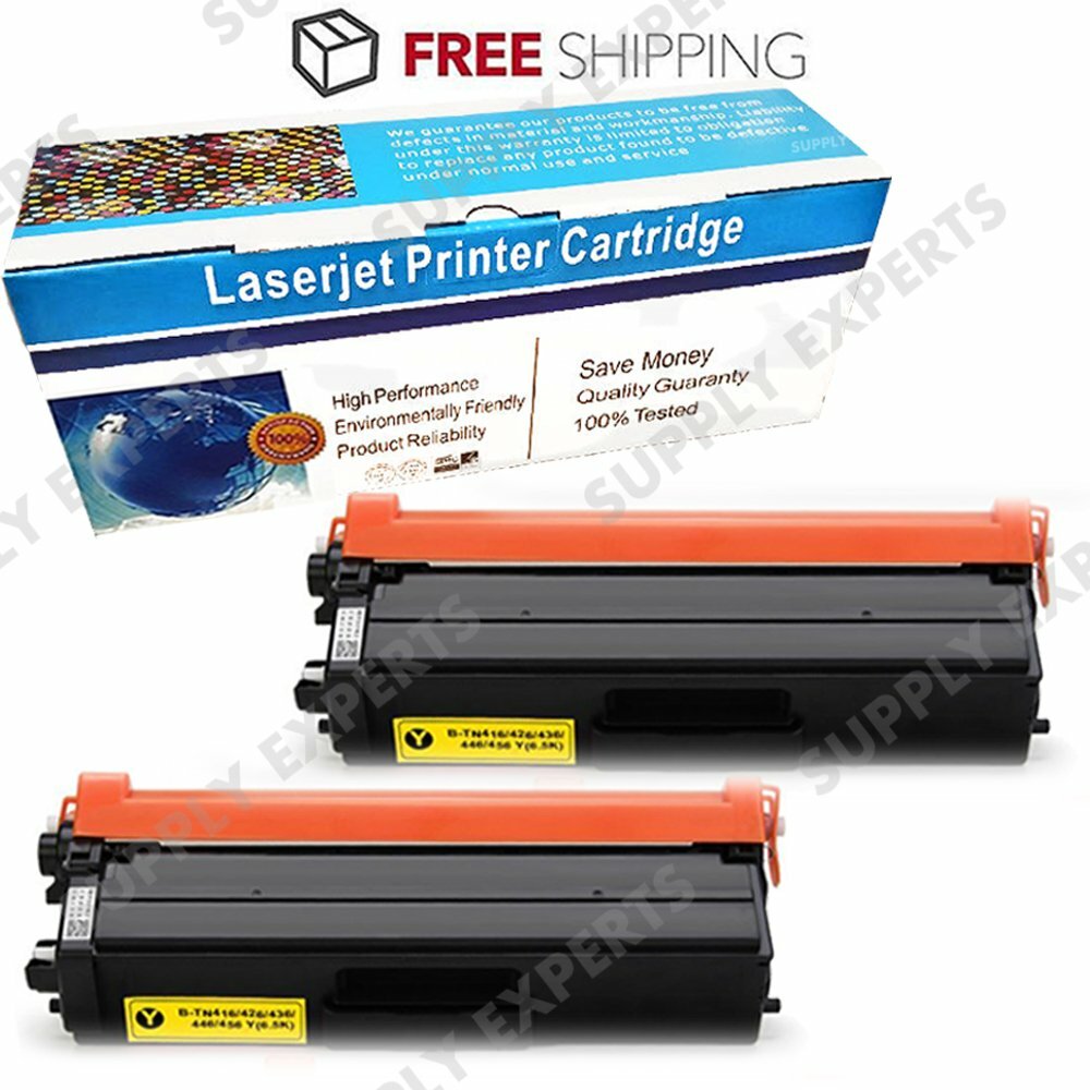 2PK TN436 Yellow High Yield Toner for Brother MFC-L8900CDW MFC-L9570CDW