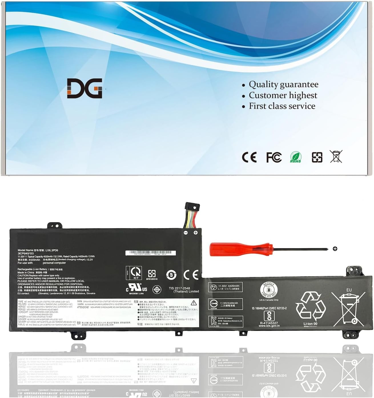 L19L3PD6 L19M3PD6 L19D3PD6 L19C3PD6 Laptop Battery For Lenovo Flex 5 14ARE05