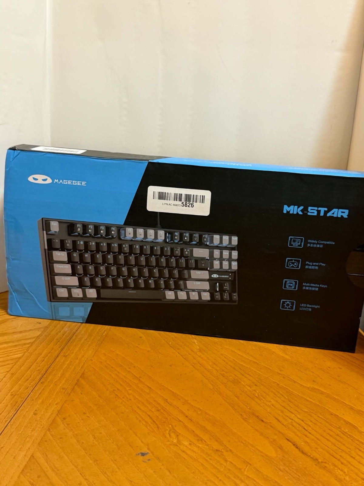 MageGee 75% Mechanical Gaming Keyboard, Red Switch, LED Blue Backlit, 87 Keys