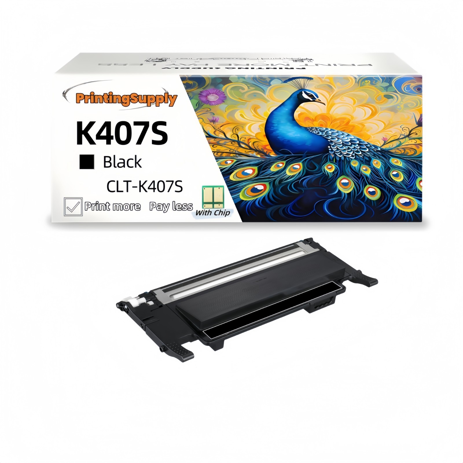 CLT-K407S Black Toner Cartridge For Samsung CLP320 CLP325 CLX3180 CLX3185 CLP326