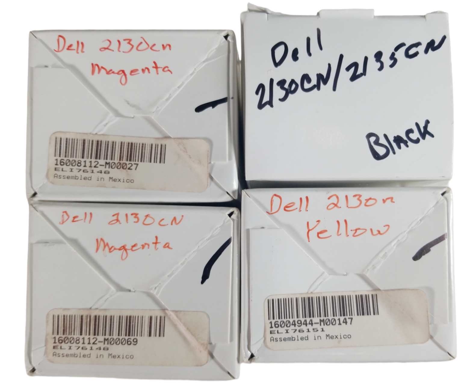 Elite Replacement Toner Dell 2130CN 1 Black High Yield, Magenta x 2,  1 Yellow