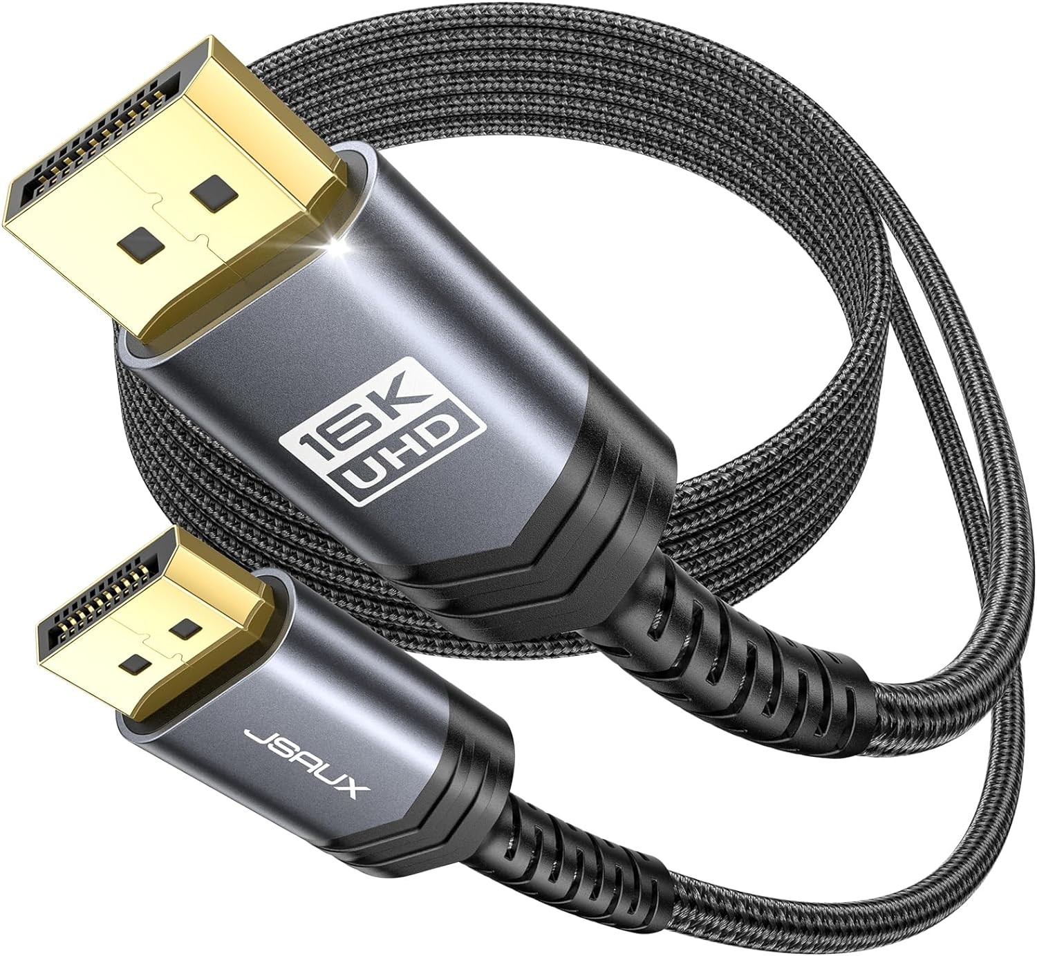 JSAUX Displayport Cable 10ft 2.1, DP 2.1 Cord Support