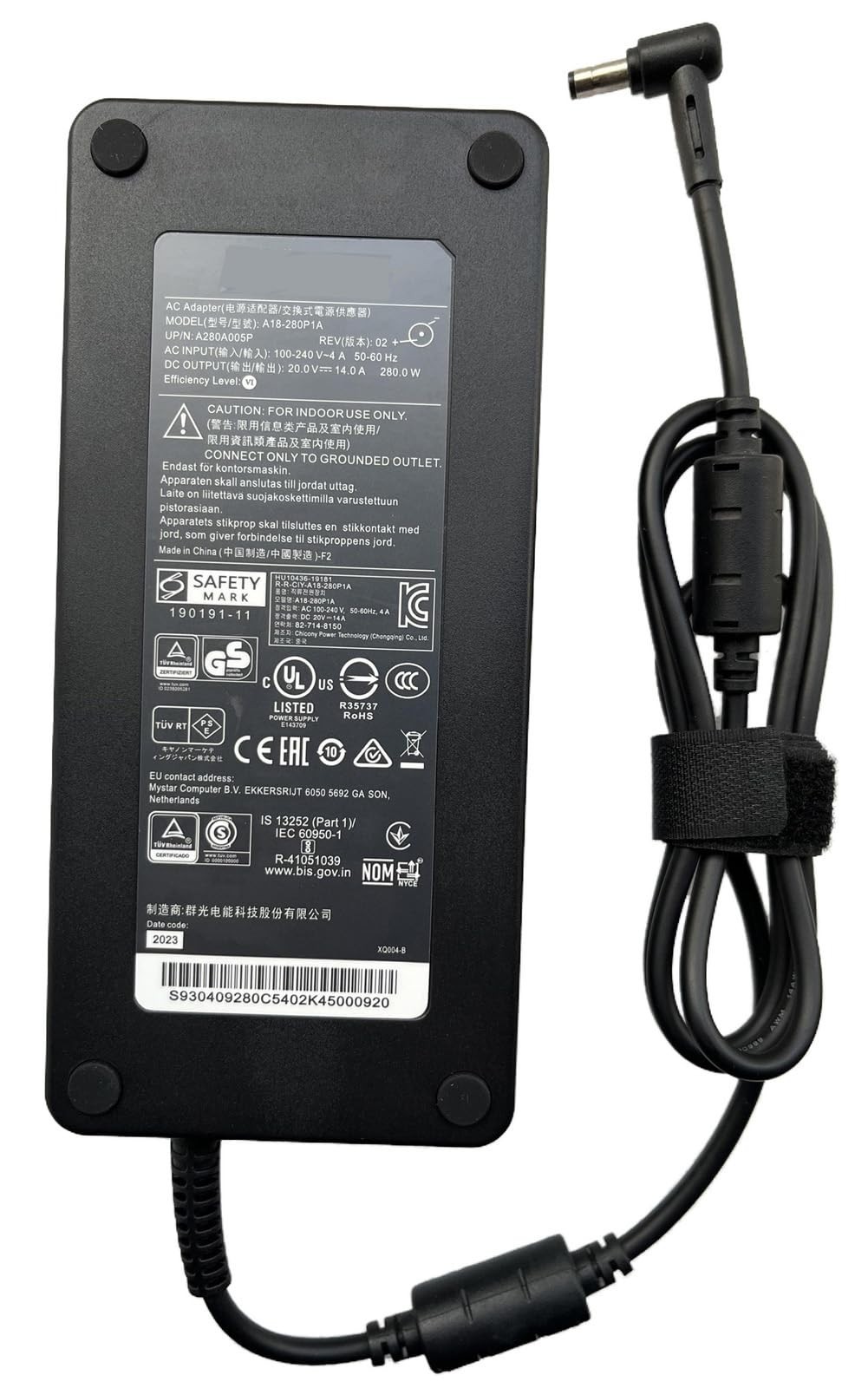 280W AC Power Supply Adapter for Gigabyte AORUS Laptops