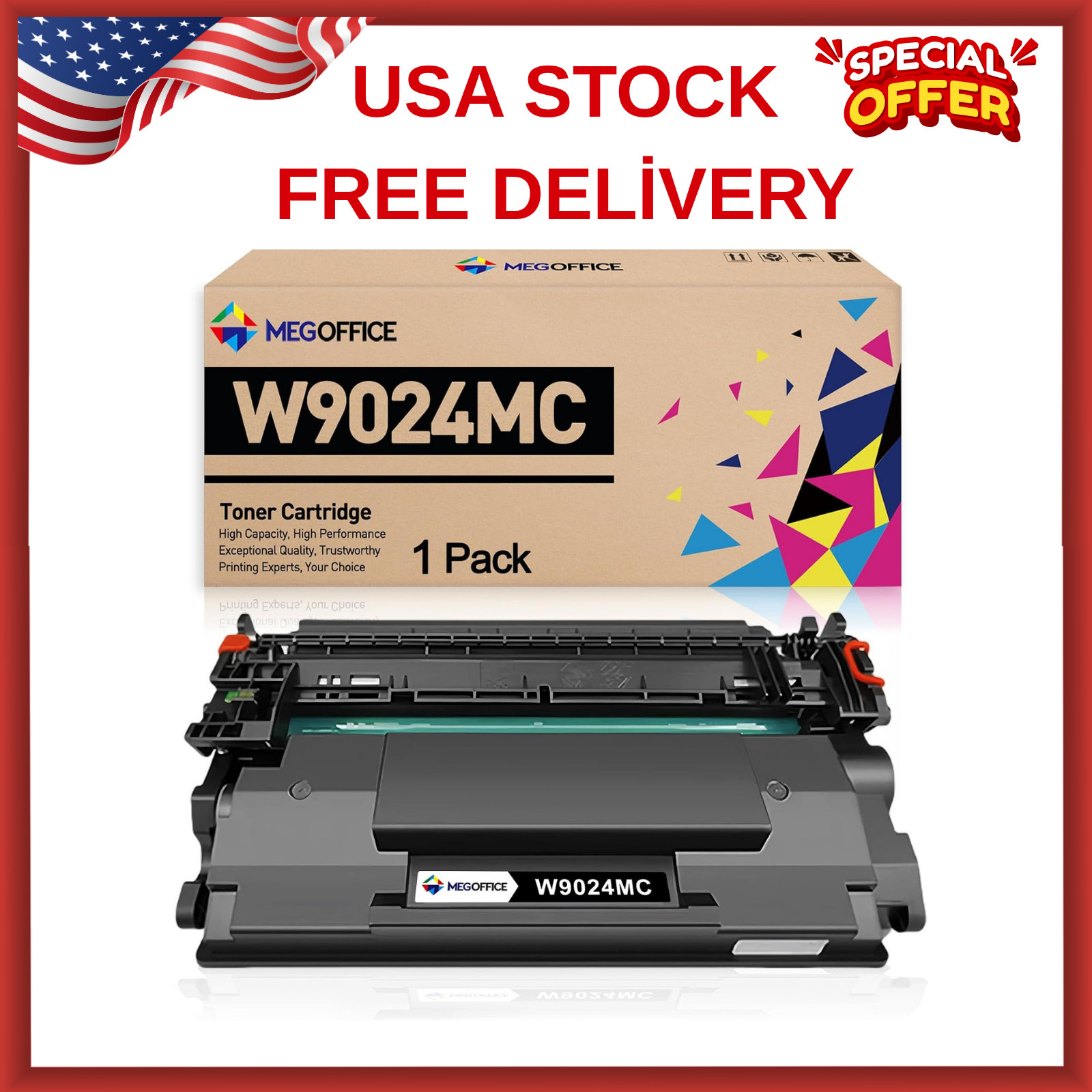 Compatible W9024MC W9024 Black High Yield Toner Cartridge Replacement