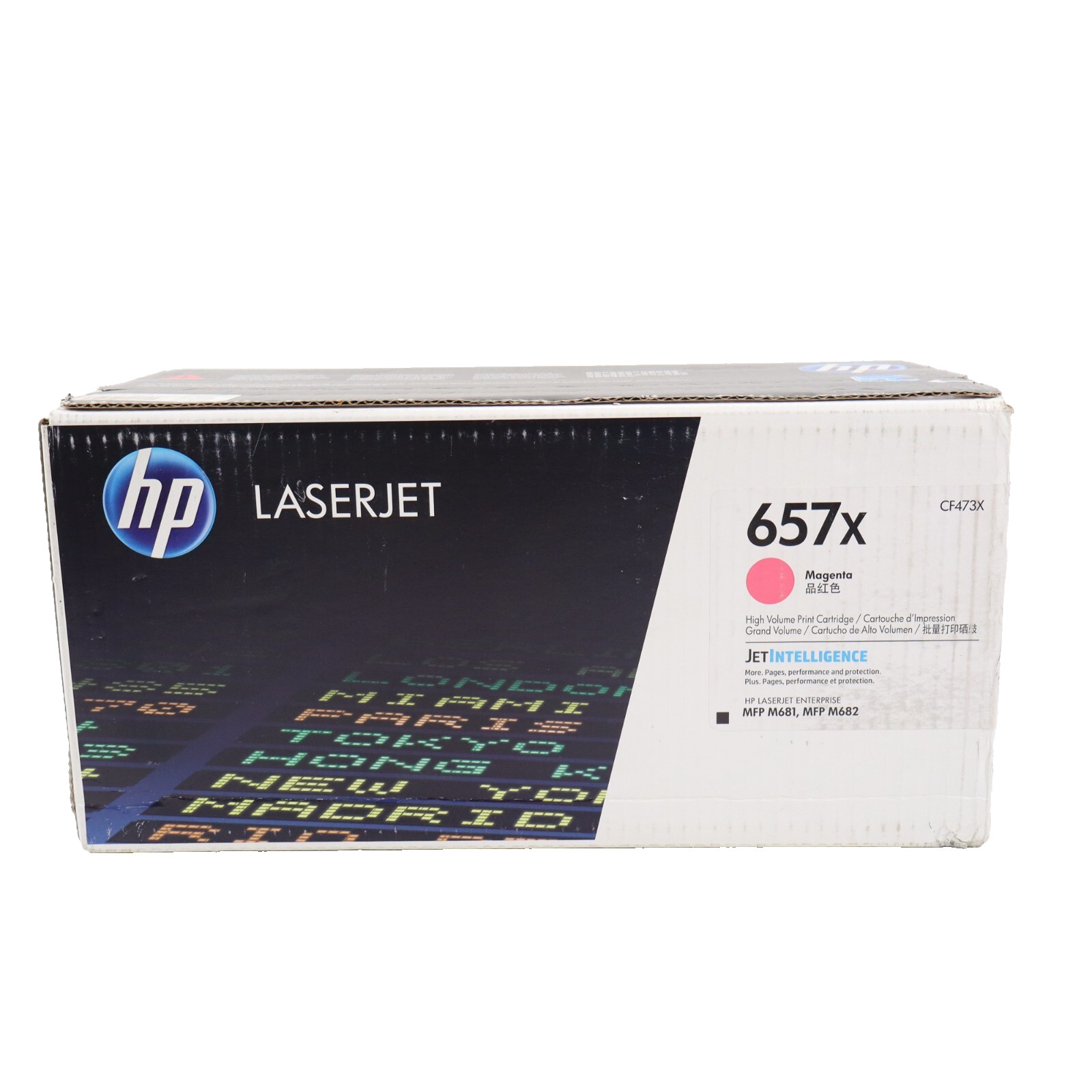 Genuine HP 657X High Yield LaserJet Toner Cartridge Magenta CF473X NEWDAMAGE BOX