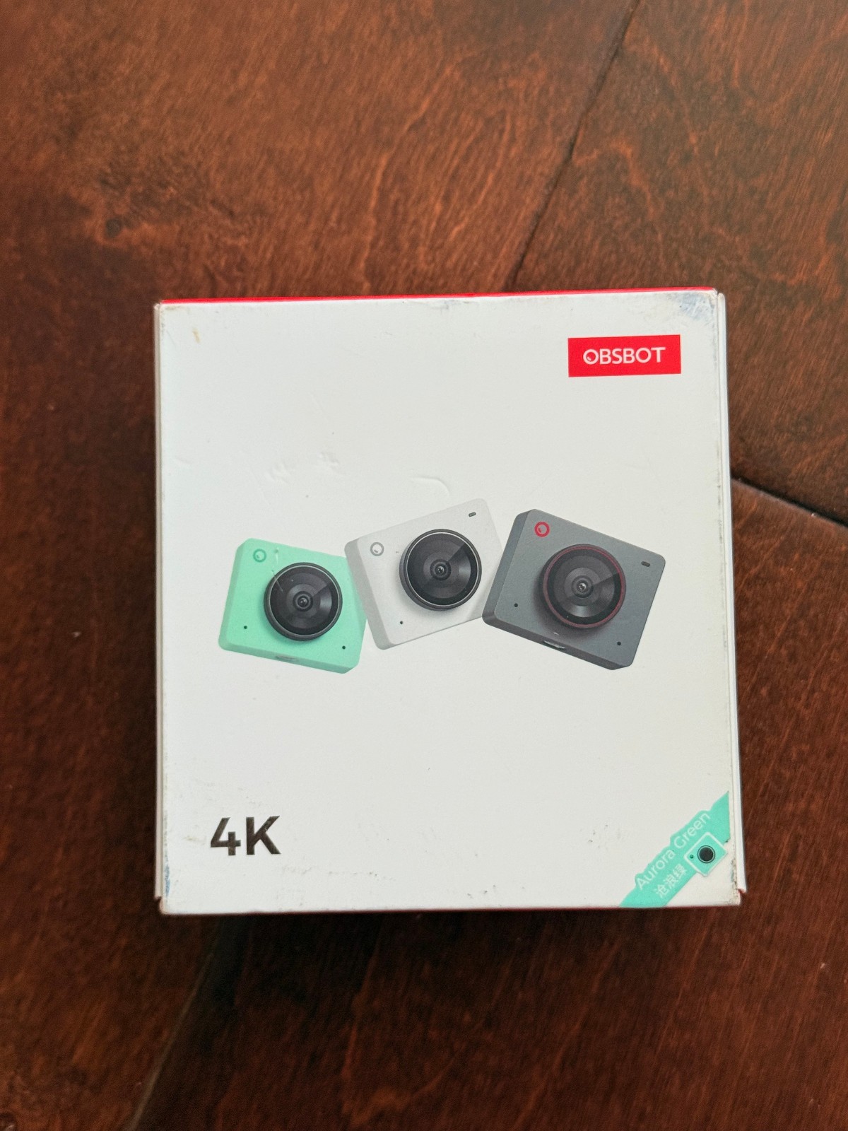 OBSBOT (Meet 2) 4K Webcam for PC with 1/2" Sensor- Aurora Green sealed new