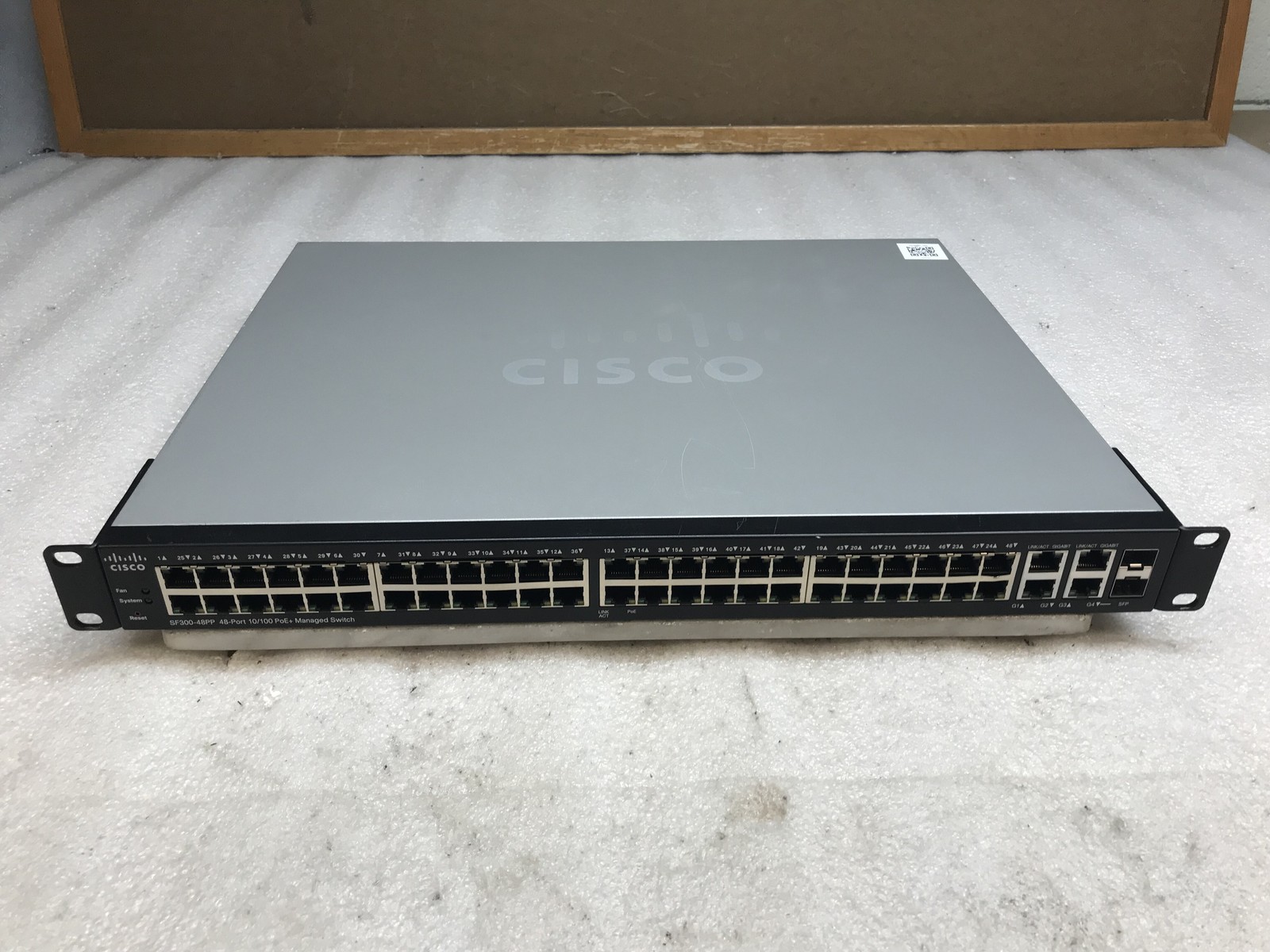 Cisco SF300-48PP 10/100 PoE+ Managed Network Switch, w/Rack Ears