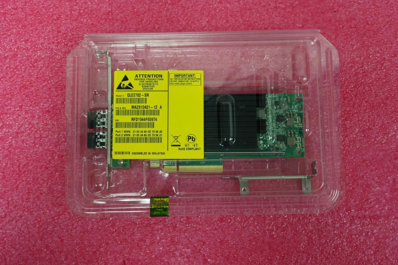 Qlogic Marvell QLE2782-SR With 2X 32GB SFP FC PCI-e HBA    NEW 