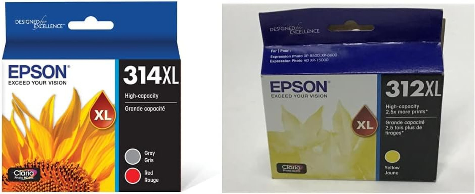 T314XL Claria Photo HD Ink - Multi-Pack & T312XL420 Claria Photo HD Yellow High