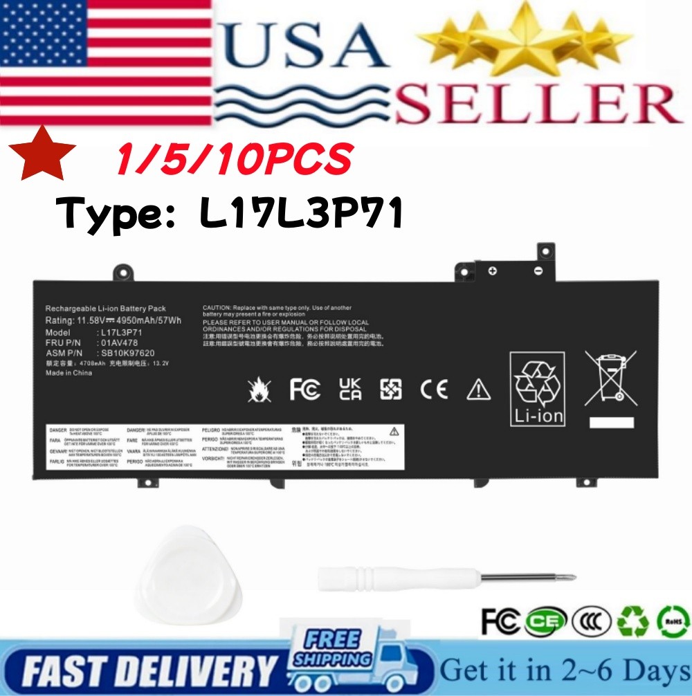 ✅LOT 10x 17L3P71 L17M3P71 BATTERY FOR LENOVO ThinkPad T480S 01AV479 01AV478