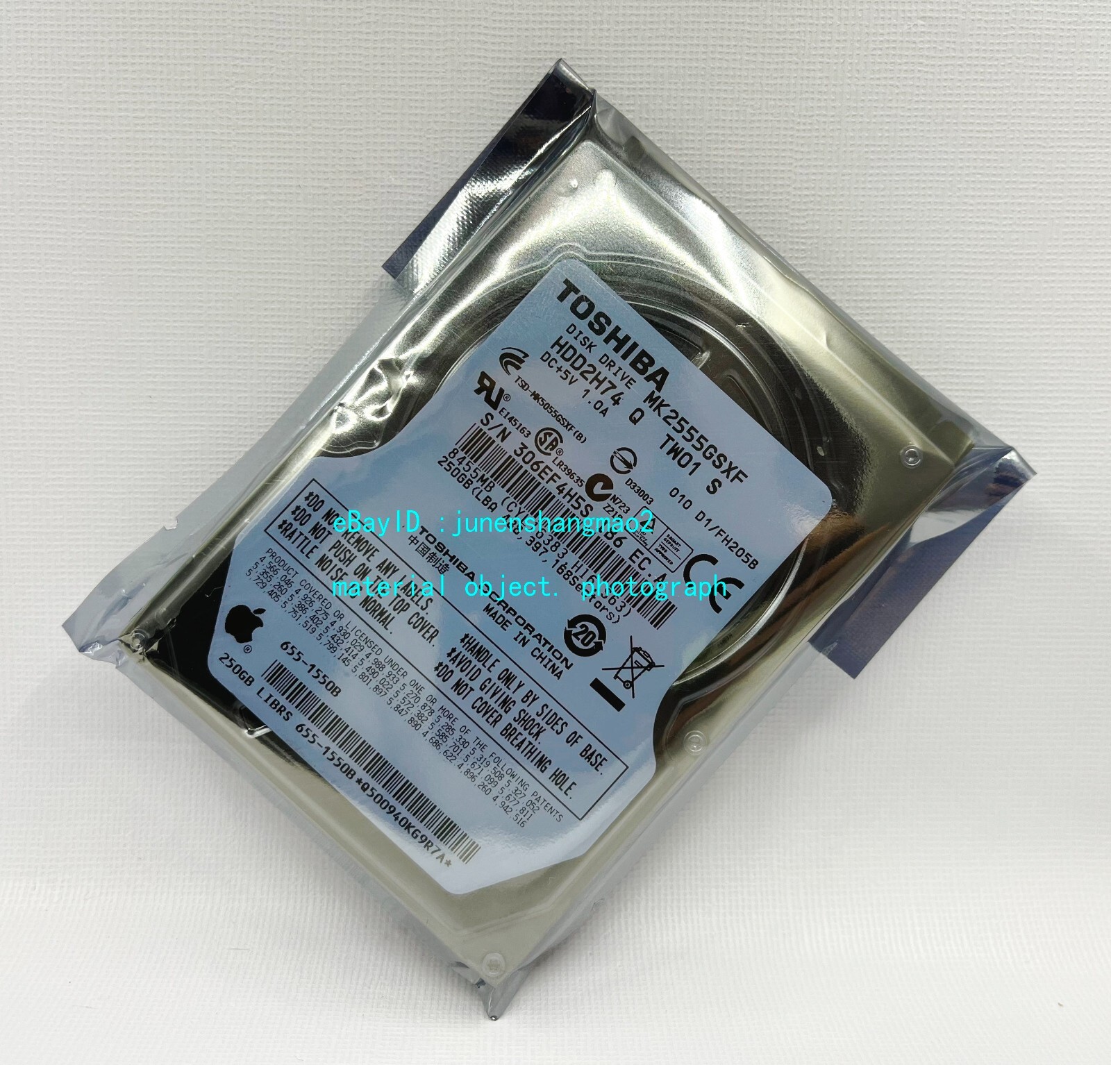 TOSHIBA 250GB 7200RPM MK2555GSXF SATA Interface Notebook Hard Drive