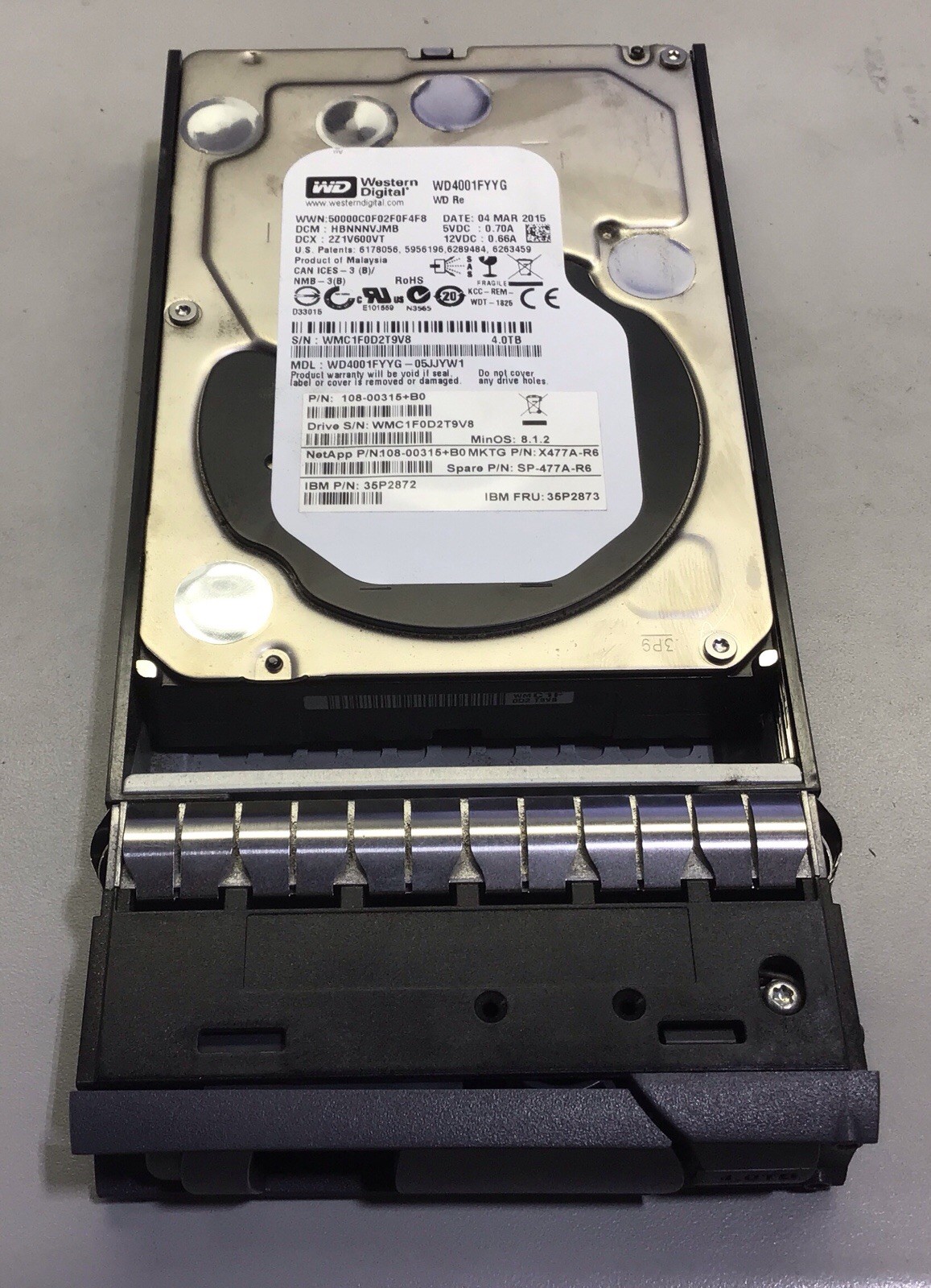 Western Digital WD4001FYYG-05JJYW1 3.5" 4TB HDD