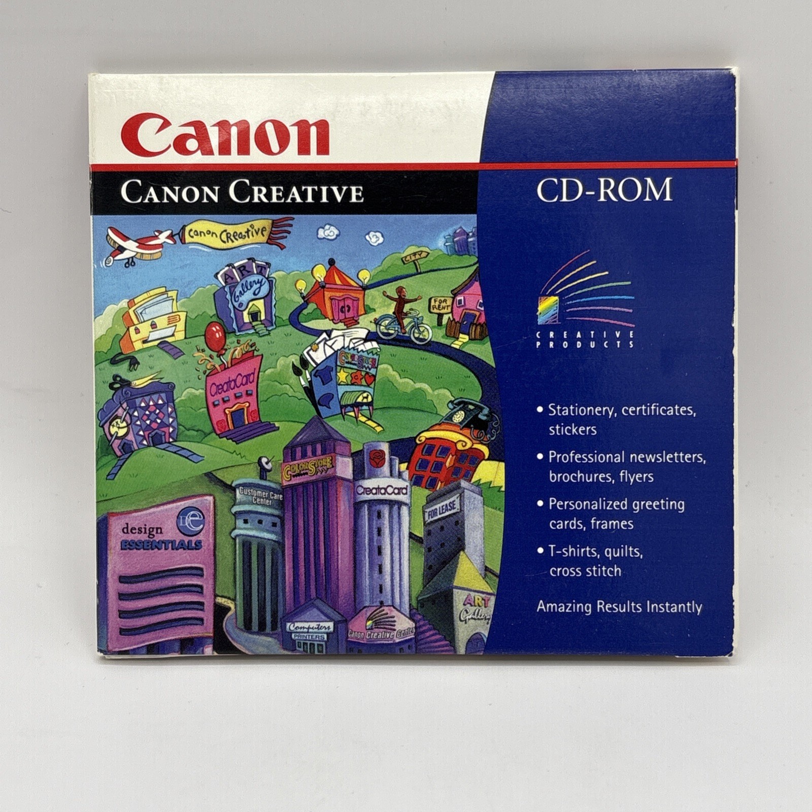 Vintage 1996 Canon Creative CD-ROM Windows Stationery Graphics Software