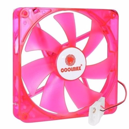 LOT of 13-pcs Coolmax 140mm (5.25"x5.25") RED LED Case Fan 4-Pin & Screws