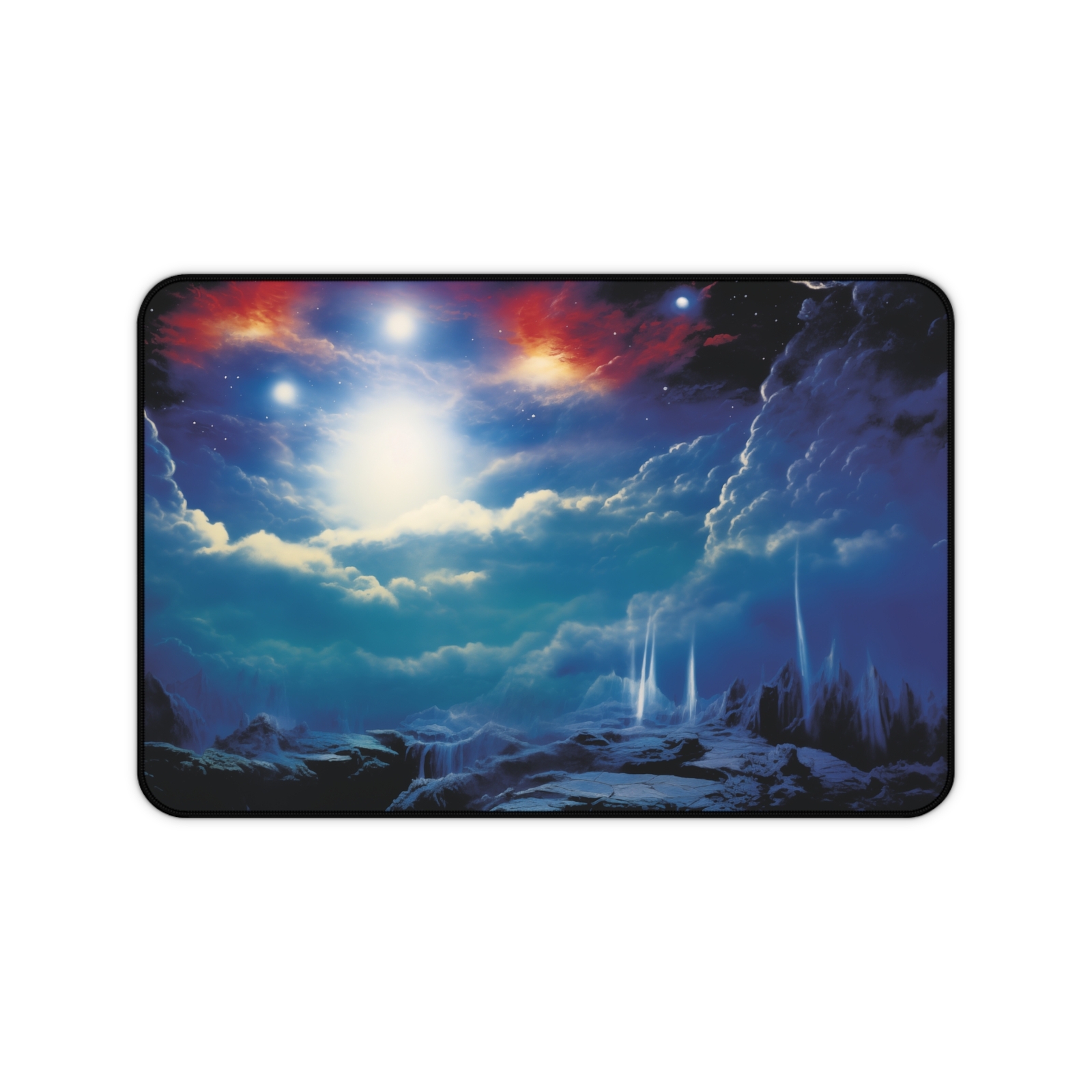 Blue Mouse Pad, Abstract Art Desk Mat, Large XL Deskmat, Gaming Mouse Pad 
