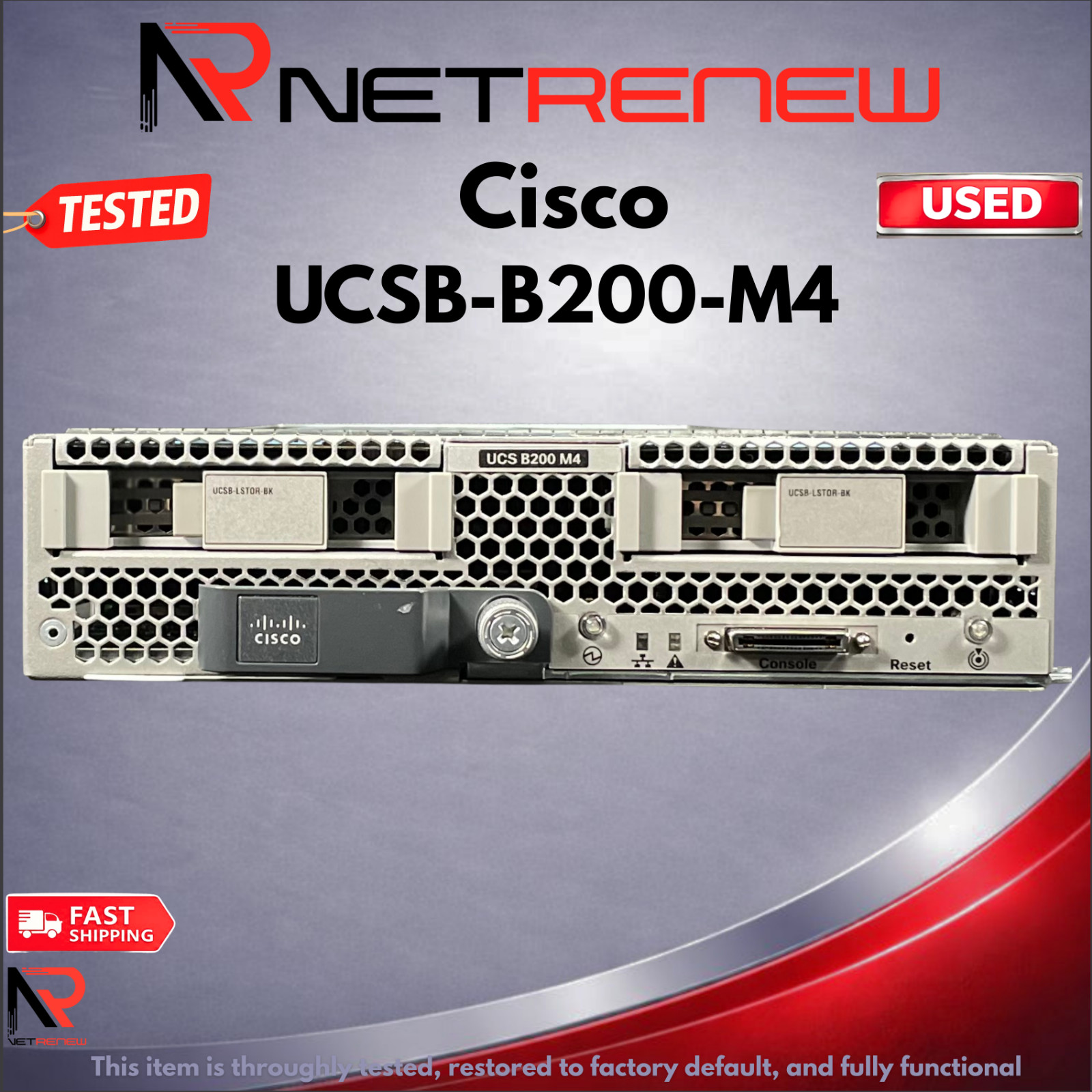 Cisco UCSB-B200-M4 B-Series B200 M4 Blade Server No RAM, No CPU, No HDD