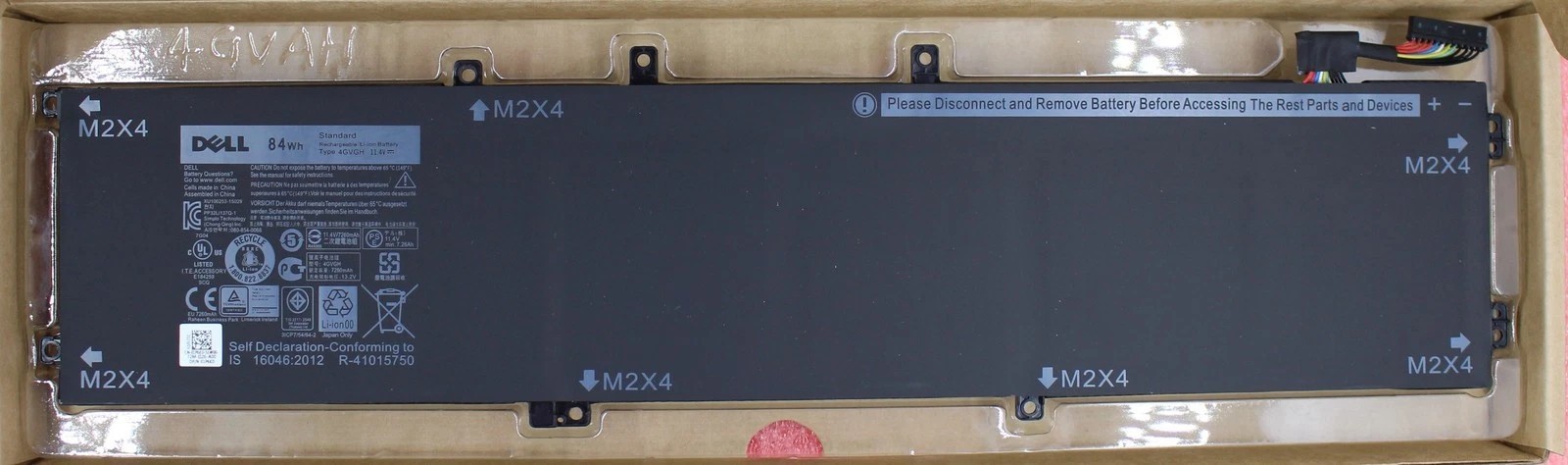  Genuine 84Wh 4GVGH battery DELL XPS 15 9550 precision 15 5510 1P6KD T453X