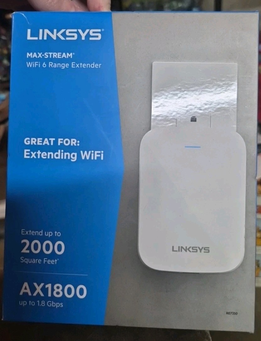 Linksys AX1800 WiFi Range Extender –  Wireless Signal Booster – Compact Plug-In