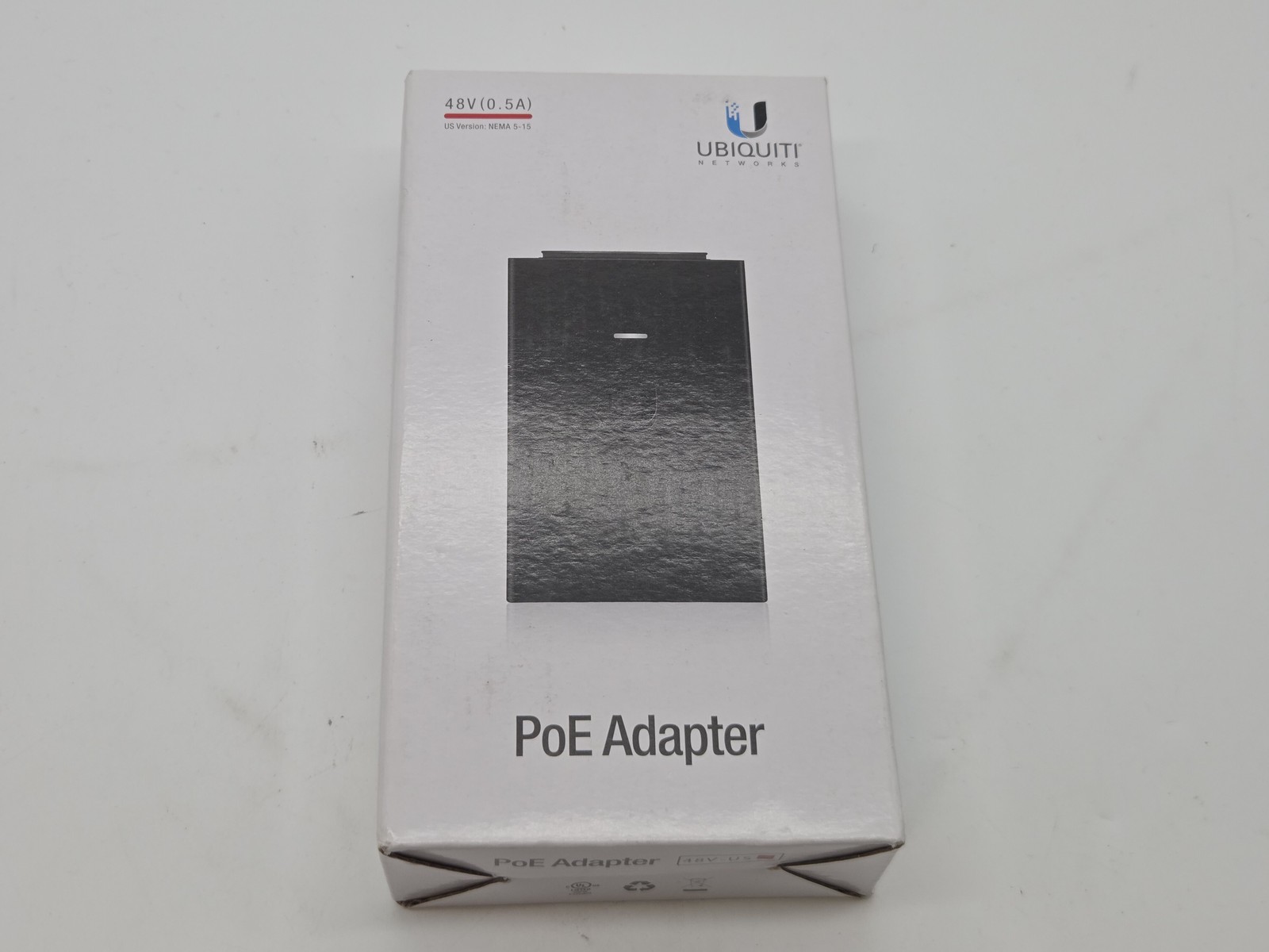 NEW Ubiquiti Networks PoE 48v (0.5A) Gigabit Adapter US Ver. NEMA-5-15 FREE S/H