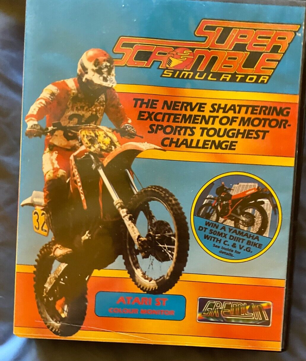 Super  Scrambler Simulator Atari 1040/520 ST NEW Disk By Gremlin