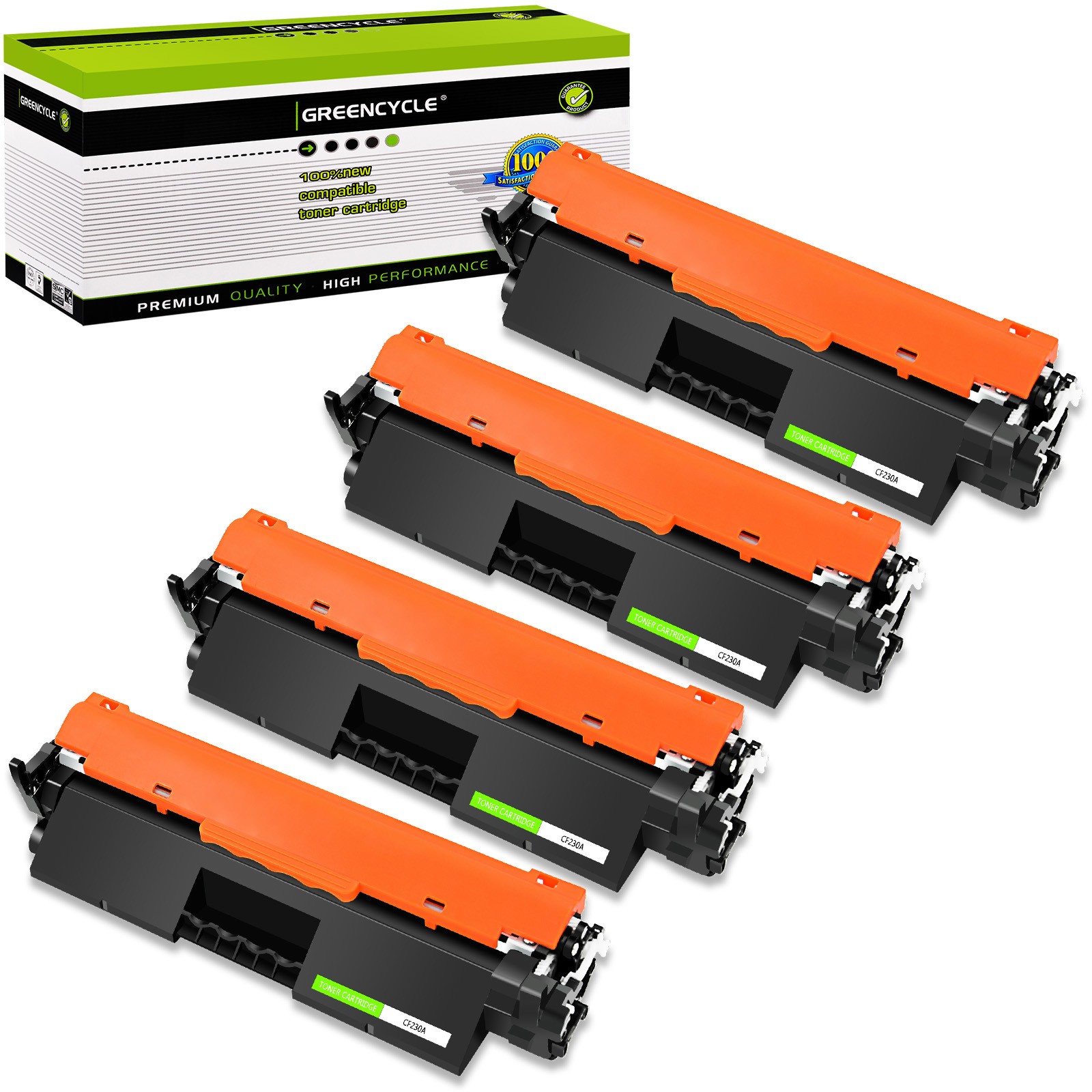 4PK CF230A BK Toner Compatible with HP 30A LaserJet Pro M203dn M203dw MFP M227d