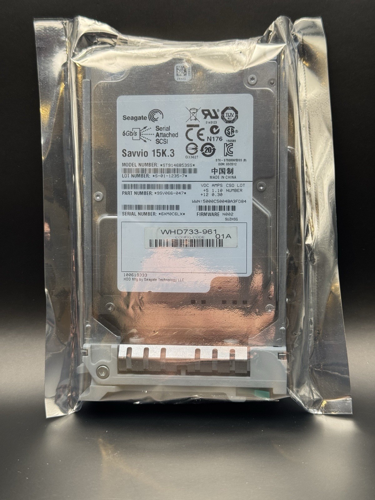 Compatible ST9146853SS SEAGATE  15K3 146GB 2.5'' SAS 9SV066 Hard sever HP Dell