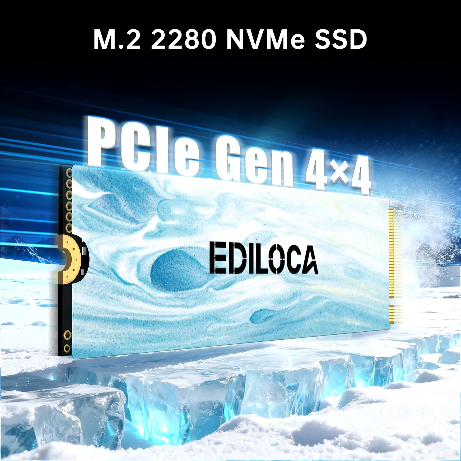 EDILOCA EN880E 1TB NVMe SSD M.2 2280 PCIe 4.0x4 7100MB/s for PS5 Laptop