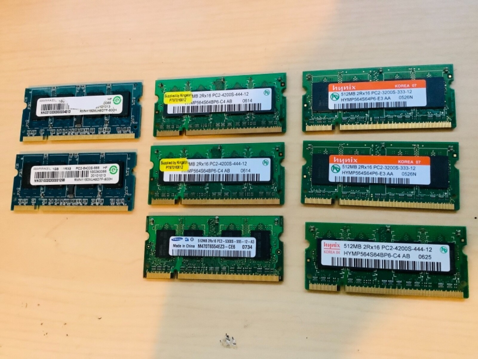 KINGSTON HYNIX RAMAXEL LAPTOP MEMORY DDR2 PC2 512MB, AND 1GB