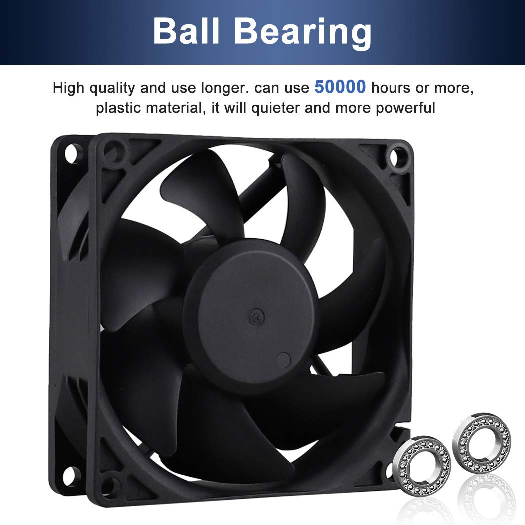 80mm EC Axial Fan AC 110V 120V Brushless Cooling Fan 80mm x 25mm