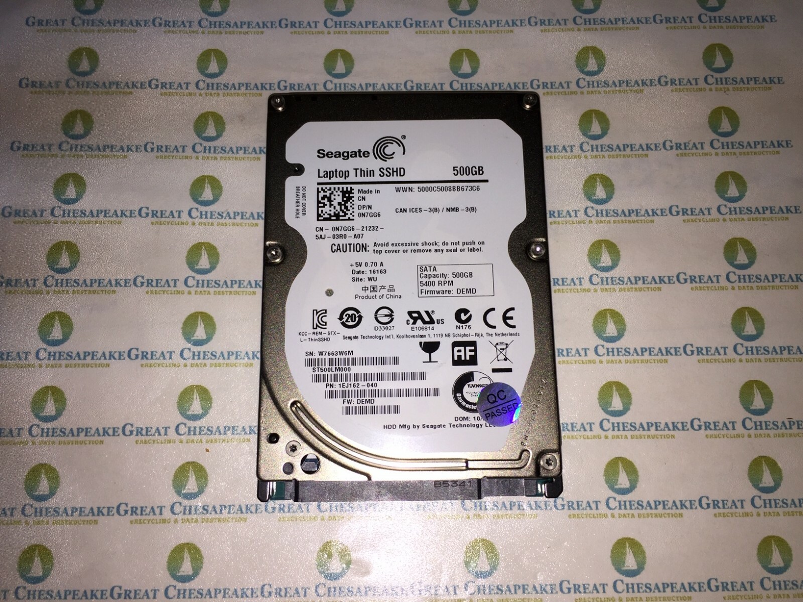 Seagate ST500LM000 Laptop SSHD 500GB Internal 5400RPM 2.5" SATA TESTED