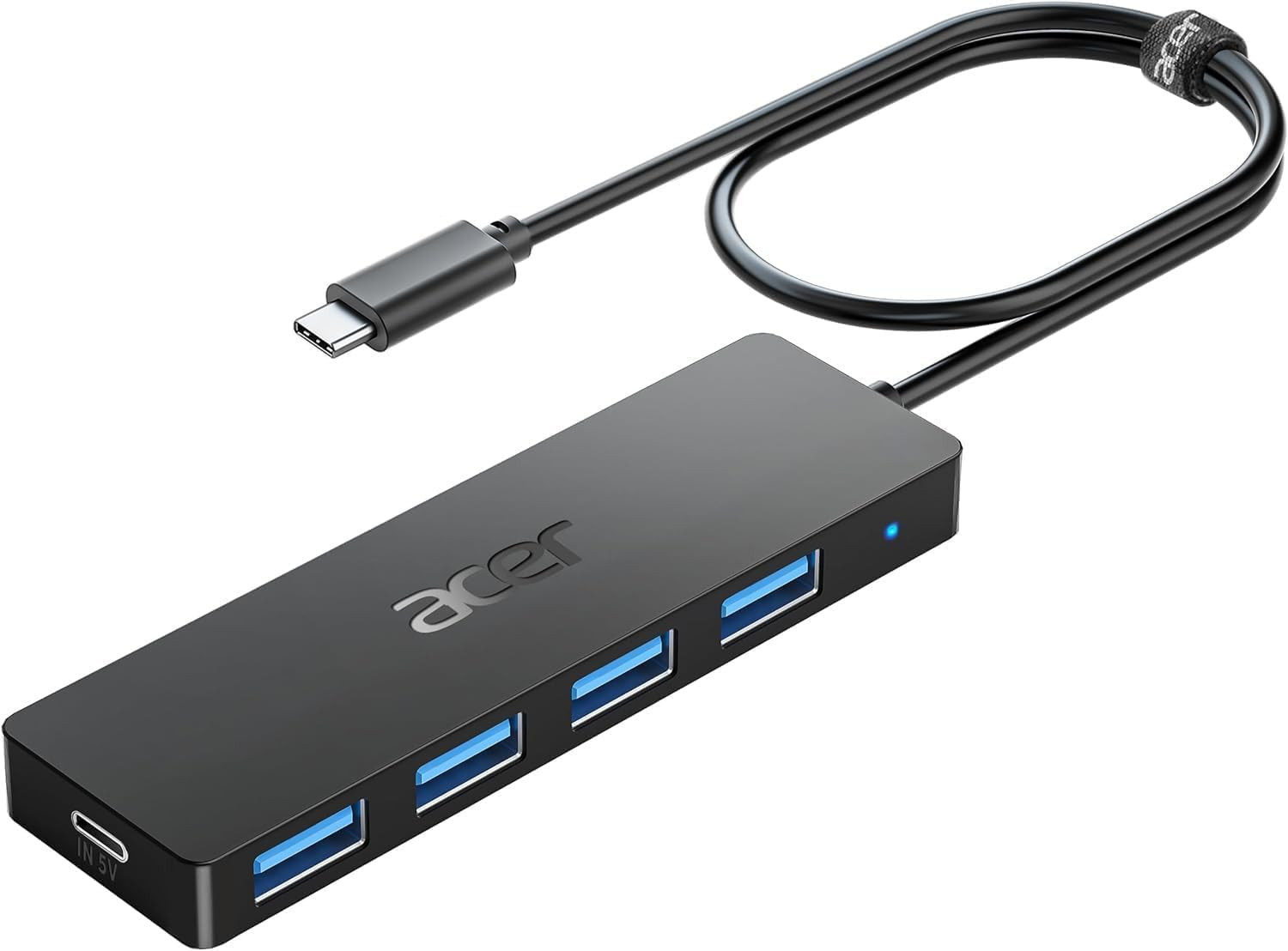 Hub USB C de 4 Puertos, Divisor USB 3.0 para Laptop con Puerto de Carga Type-C