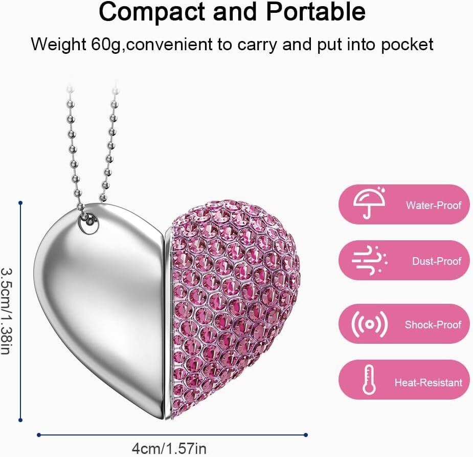 Crystal Heart Diamond Design 32GB 64GB USB 2.0 Flash Drive wedding Gift LOVE
